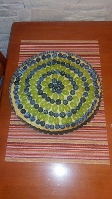 tarta miętowa z borówkami