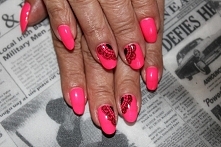 ręcznie malowana koronka :)