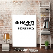 plakat A4 be happy!