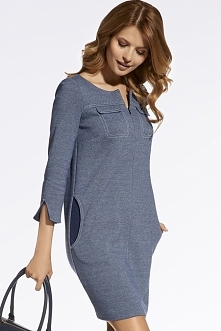 Stylowa propozycja na jesień ! Sukienka a'la jeans z kieszeniami i rękawem za łokieć. Kochacie takie sukienki ?
