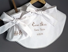 Biała szatka do chrztu + okapnik na świecę