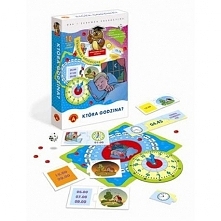 Która Godzina? Gra i Zabawka Edukacyjna od lat 5, w której dziecko poznaje zagadnienia związane z odmierzaniem czasu na tarczy zegarowej. 

W skład zabawki wchodzą 3 rodzaje puz...