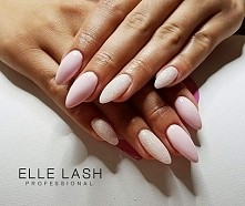 nails 2016 Pink pastel brokat