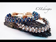 3 row goddess wirework macrame bracelet