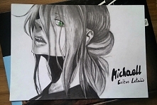 Michaell z polskiej mangi Exitus Letalis, autorstwa Katllet - Wzorowane