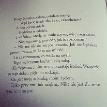 Kiedy byłam młodsza, pytała...