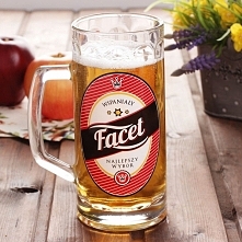 Kufel do piwa szklany WSPANIAŁY FACET 500 ml