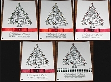 Święta już tuż tuż, więc kartki czas zacząć robić. Format A6, ręczne robione choinki, ozdobione cyrkonami i perełkami w żelu. Zachęcam do zakupu.