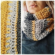 komin robiony na szydełku