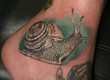 tattoo ankle snail