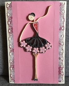Kartka z baletnicą