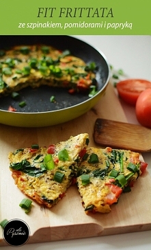 Frittata ze szpinakiem, pom...