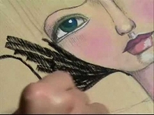 the making of girl &amp; octopus - mixed media art painting on wood by tamara laporte