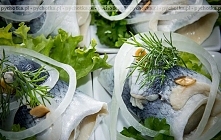 Rolmopsy z ogórkiem i musztardą