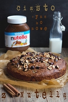 Cynamonowe ciasto z Nutellą.