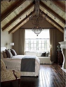 Stylowa sypialnia na poddas...