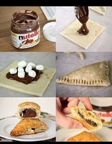 Uwielbiam nutelle ♡ a w połączeniu z ciastem francuskim..? Niebo w (..) buzi ♡♡♡