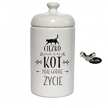 Ciężko pracuję, by mój kot .., pojemnik 500ml