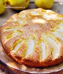 Ciasto z gruszkami i serkiem.