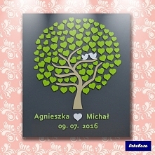 Zielone listki - oryginalna księga gości 3D