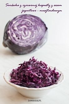 SURÓWKA Z CZERWONEJ KAPUSTY Z SOSEM JOGURTOWO - MUSZTARDOWYM - Przpis dostpny po kliknięciu w zdjęcie