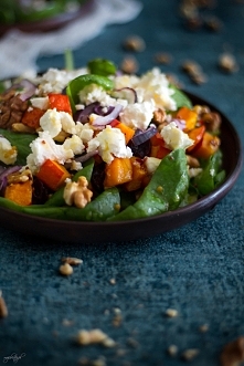 Sałatka z pieczonej dyni, ś...