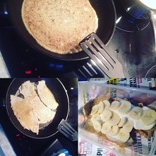 Śniadanie. Omlet z owocami ...