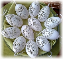 ażurowe pisanki jak koronki...