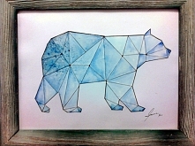 Niedźwiedź polarny akwarela QulkaDIY