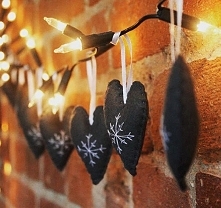 filcowe serduszka do dekoracji domu na święta