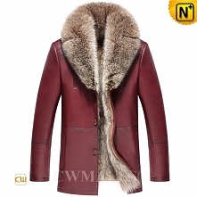 CWMALLS® Mens Fur Lined Leather Jackets CW836023