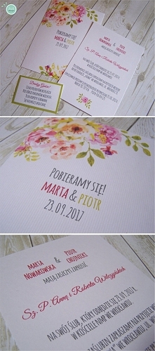 Zaproszenia ślubne. zuzdesign/facebook