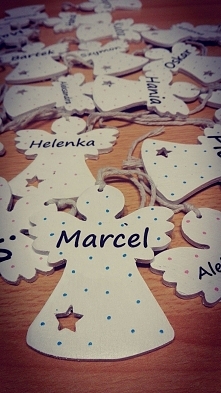 Aniołki z imionami do powieszenia na choinkę ✳✳