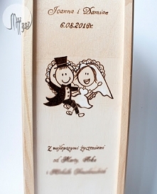 Pudełko na wino - prezent na ślub