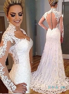 seksowna koronkowa suknia ślubna