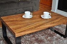 stolik kawowy z egzotycznego drewna Zebrano