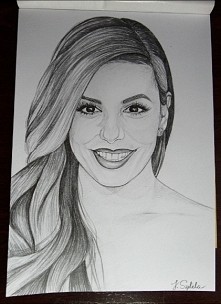 Eva Longoria, ołówek A4