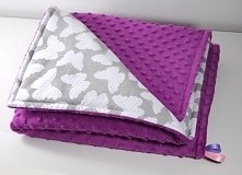 Kocyk uszyty z bawełny i polaru minky, ciepłe wypełnienie jesienno-zimowe :)