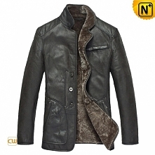 CWMALLS® Shearling Leather Blazer Jacket CW819076