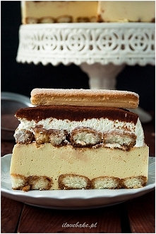 Sernik tiramisu na zimno