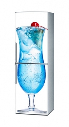 Mata magnetyczna na lodówkę - Niebieski napój 4285