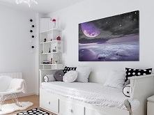 Nocne halo - nowoczesny obraz do sypialni