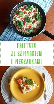 Przepis: Pyszna, prosta i szybka Fritatta ze szpinakiem i pieczarkami
