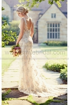 Essense of Australia Open Back Wedding Dresses Style D1786