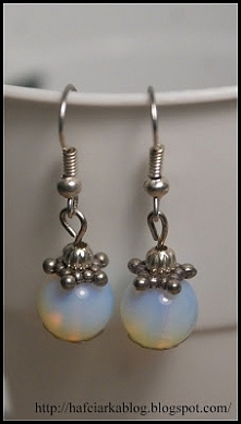 Kolczyki handmade - opal