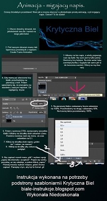 Instrukcja na migający napi...