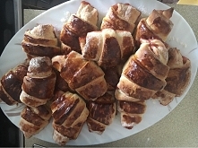 Pierwsze moje rogaliki truskawkowe- mniam przepyszne 