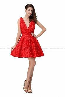 Women's V-Neck Short Cocktail Evening Party Dress