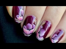 Nail art Flower zhostovo