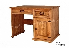 sosnowe biurko wykończone w...